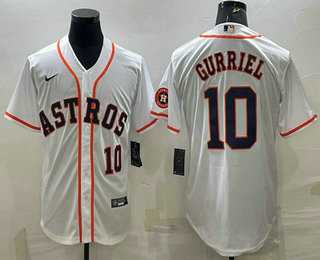 Men's Houston Astros #10 Yuli Gurriel Number White With Patch Stitched MLB Cool Base Nike Jersey,We sell and wholesale Men's Houston Astros #10 Yuli Gurriel Number White With Patch Stitched MLB Cool Base Nike Jersey on line form chian!